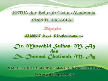 Doktor STAIN Tulungagung bertambah lagi