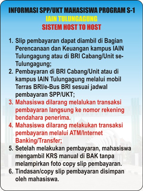 Informasi Herregistrasi Mahasiswa Lama IAIN Tulungagung Tahun Akademik 2015/2016