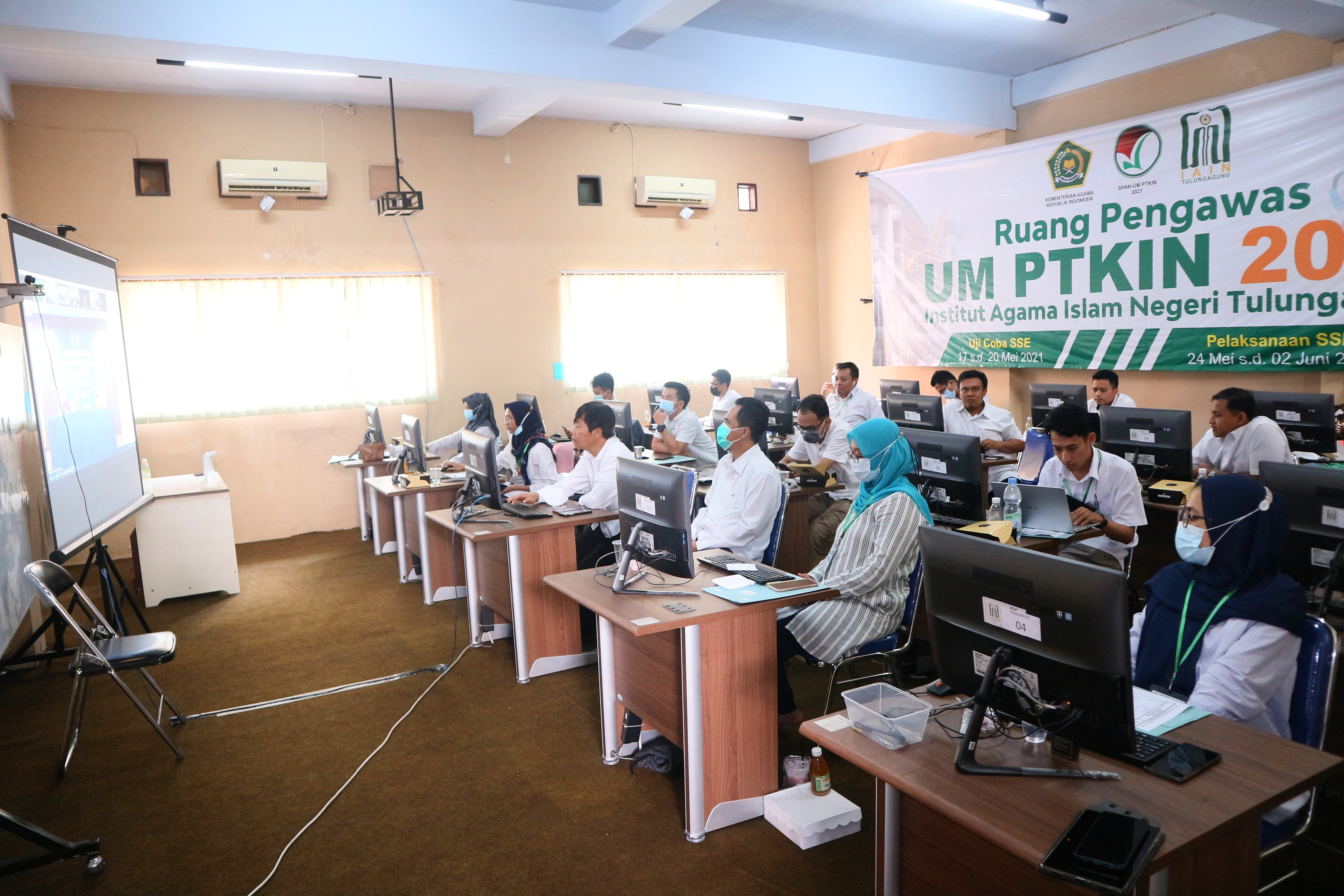Pelaksanaan SSE UM-PTKIN 2021 IAIN Tulungagung Berjalan Lancar