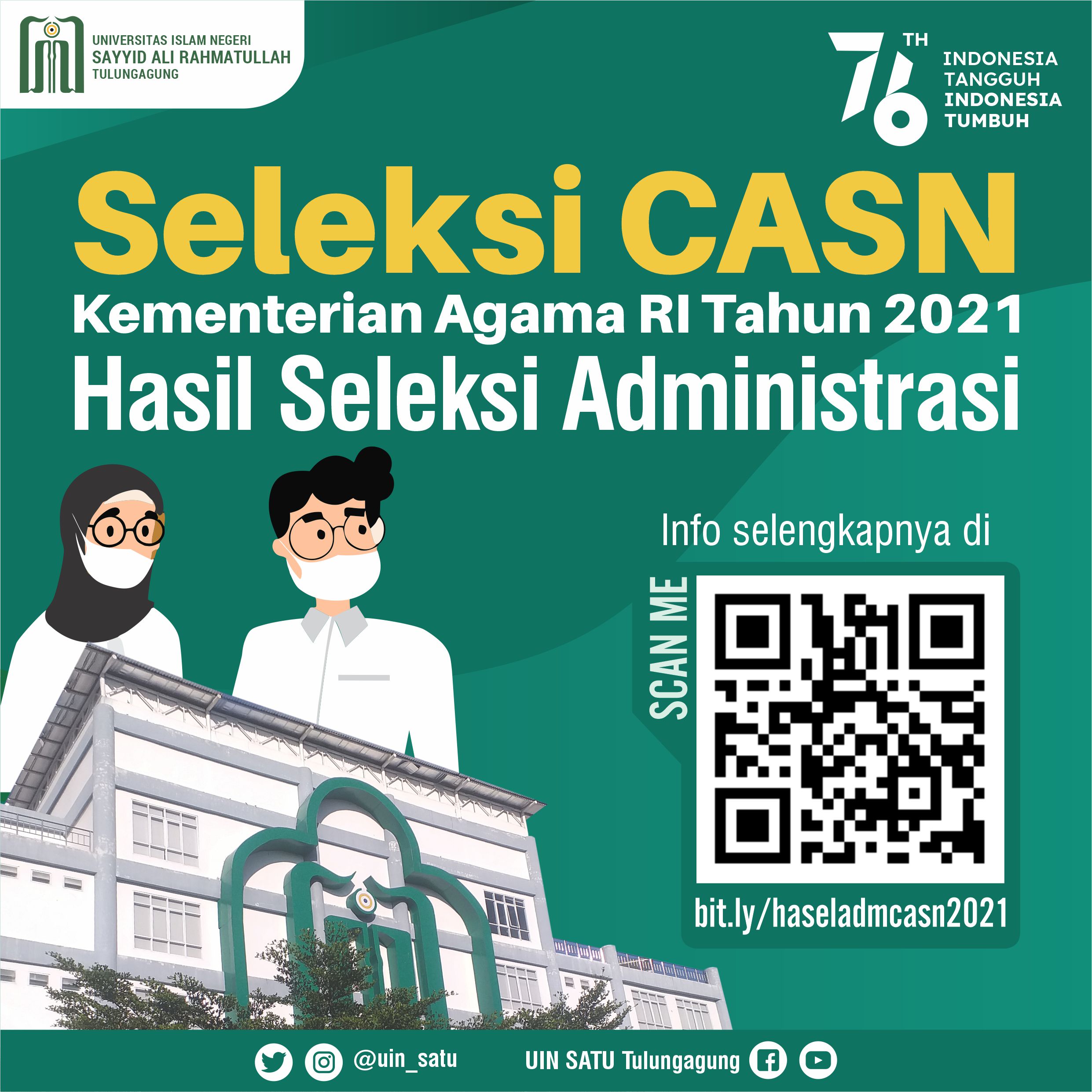 Pengumuman Hasil Seleksi Administrasi CPNS Kemenag RI Tahun 2021