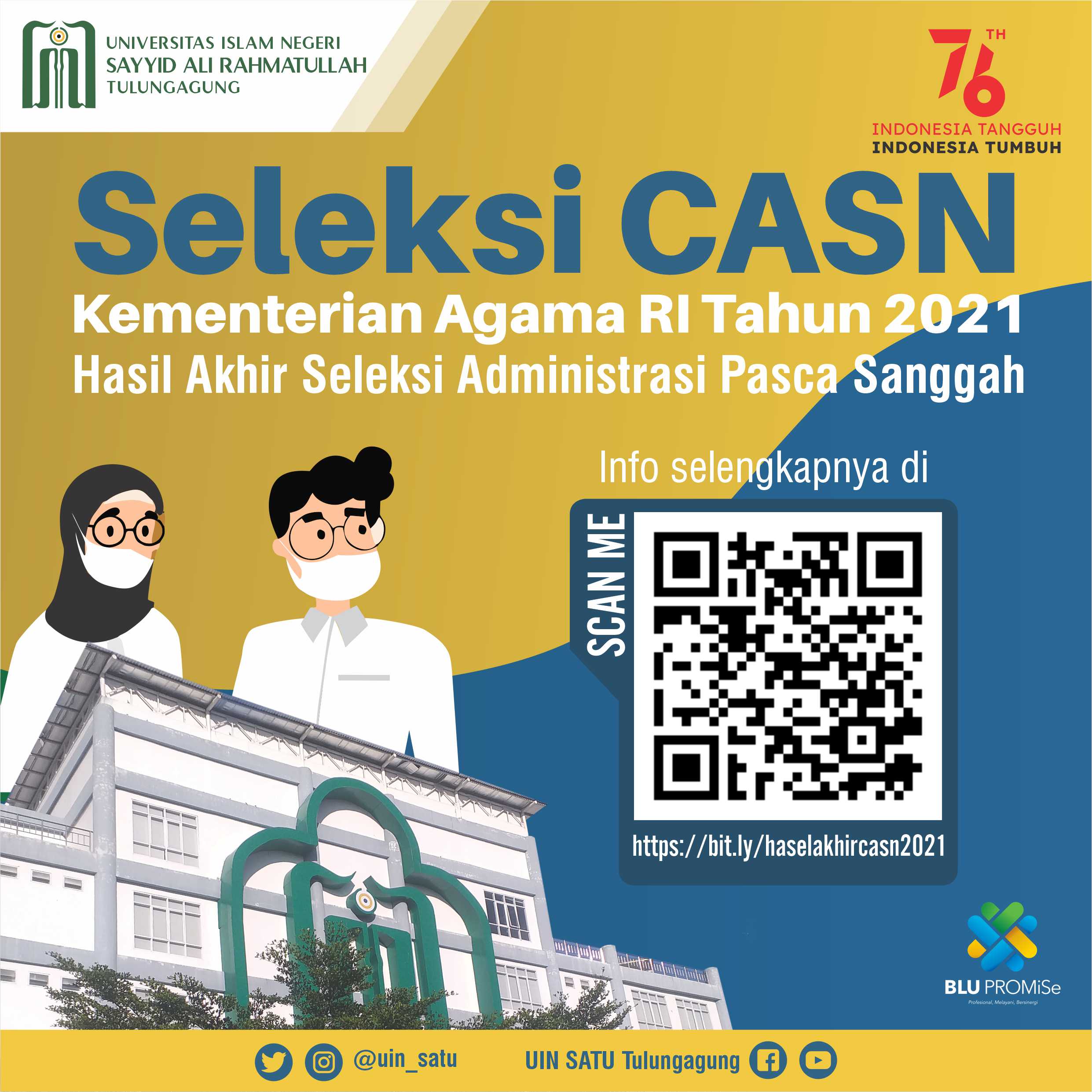 Pengumuman Hasil Akhir Seleksi Administrasi Pasca Sanggah CPNS Kementerian Agama Tahun 2021