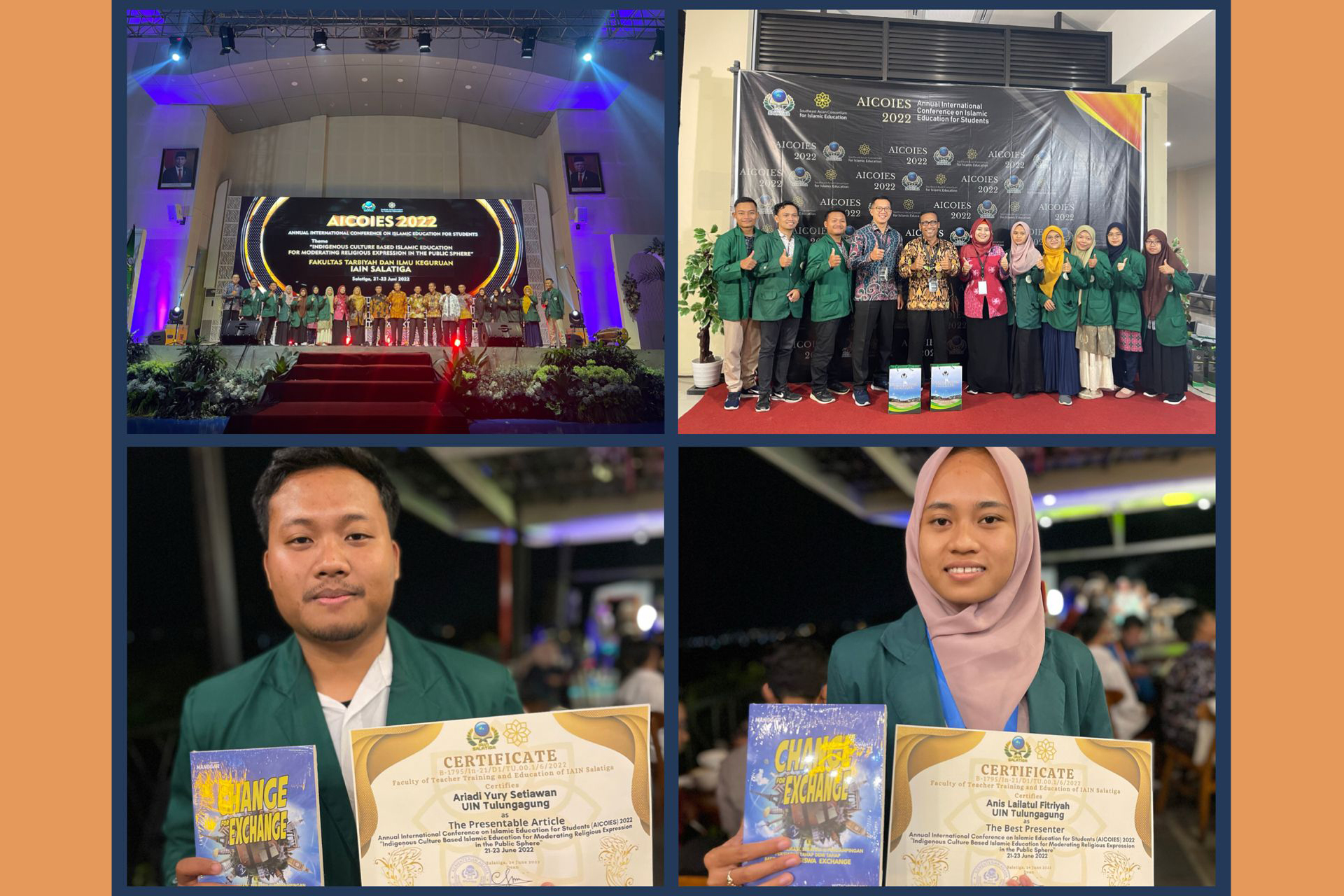 Dua Mahasiswa UIN SATU Tulungagung Raih Prestasi di Konferensi Internasional AICOIES 2022 UIN Salatiga