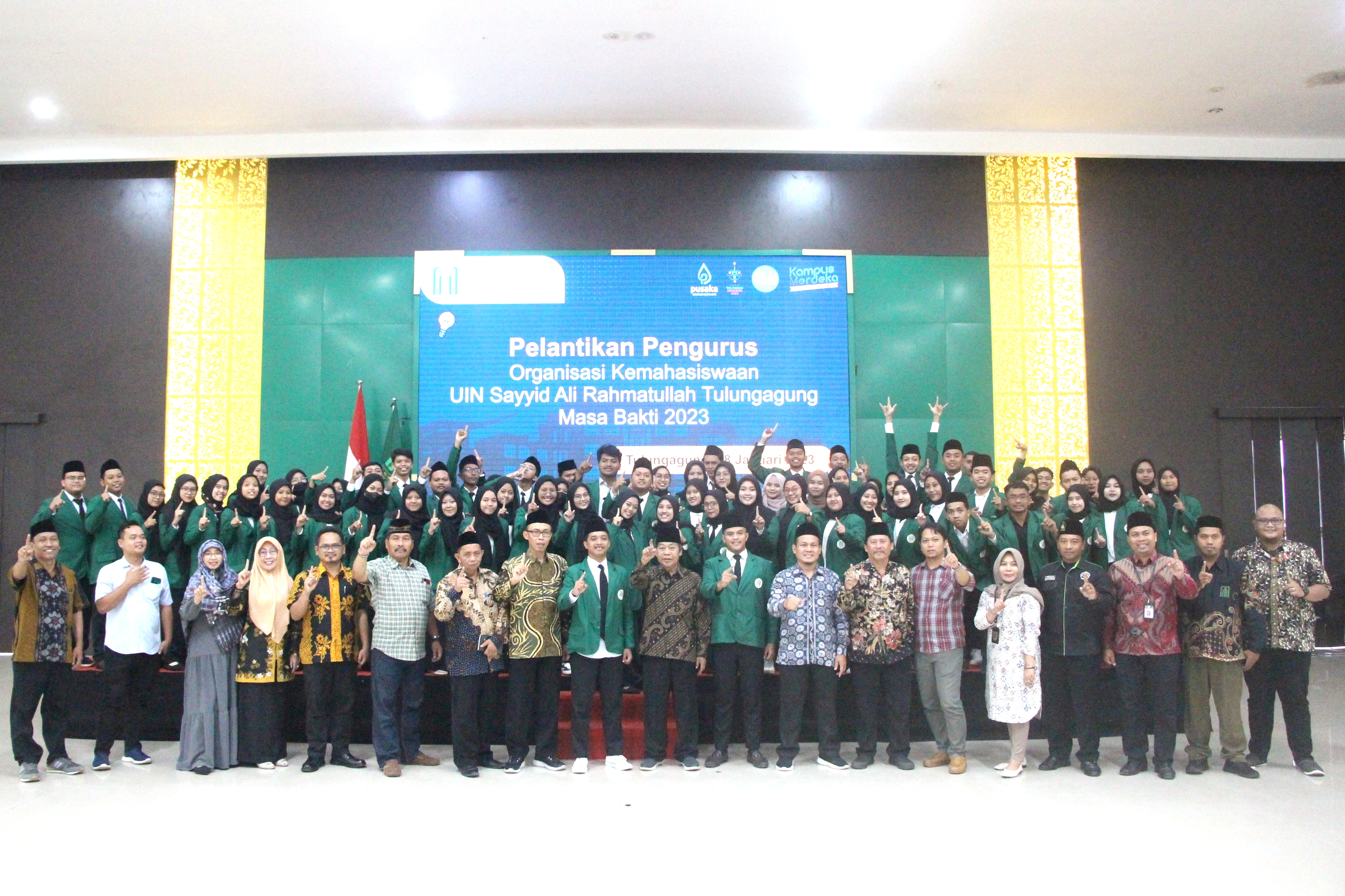Rektor Lantik Pengurus Ormawa UIN SATU Tulungagung Masa Bakti 2023