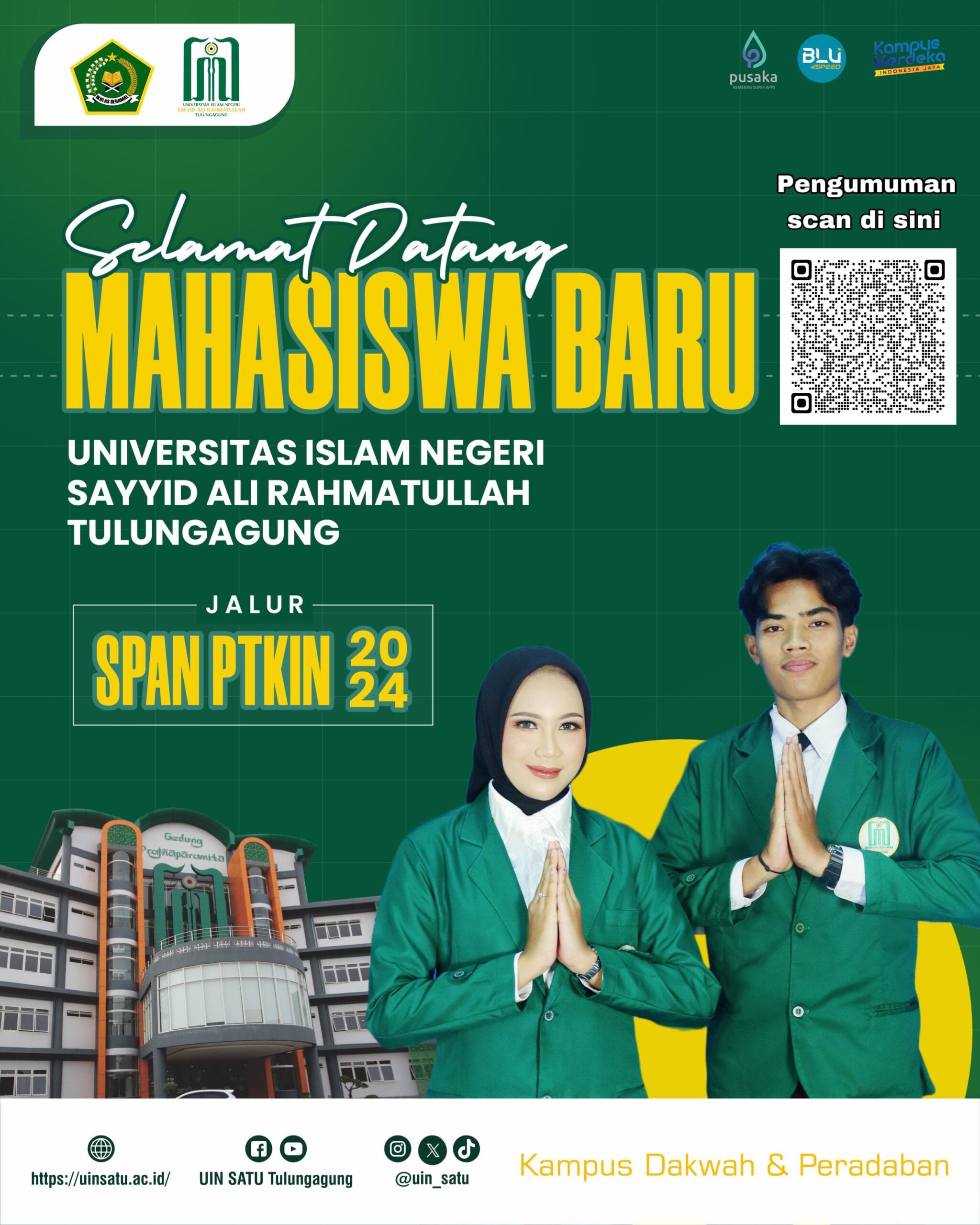 Pengumuman Pengambilan Jas Almamater dan Kartu Tanda Mahasiswa (KTM) Mahasiswa Baru Jalur SPAN-PTKIN Tahun 2024
