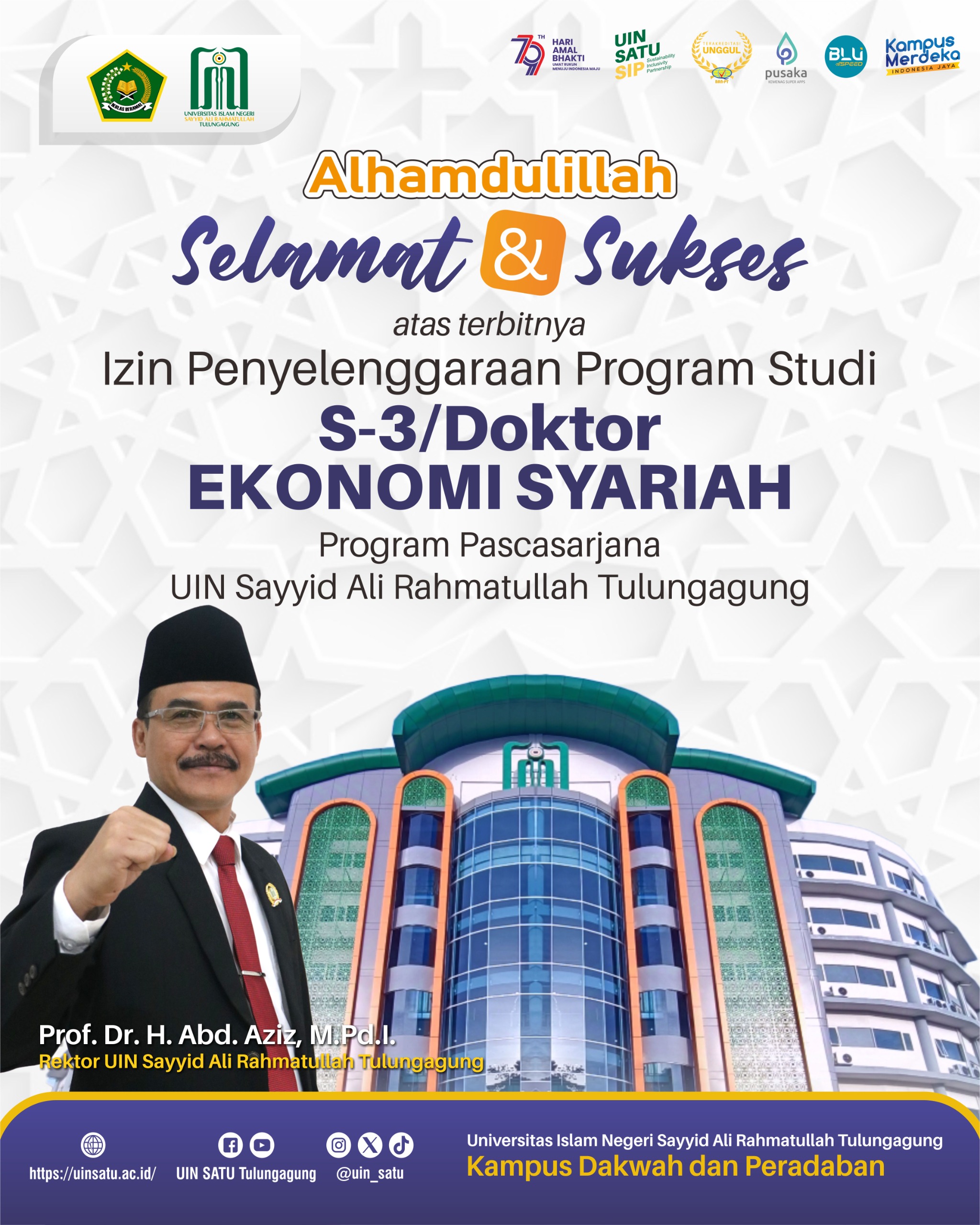 Pembukaan Prodi S-3/Doktor Ekonomi Syariah Pascasarjana UIN SATU