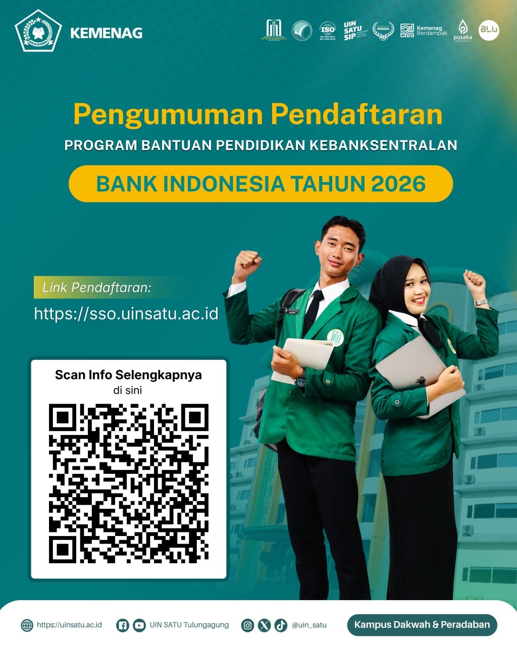 Pengumuman Pendaftaran Beasiswa Bank Indonesia Tahun 2026